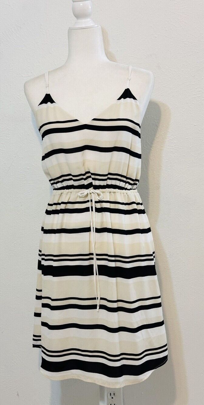 Aritzia Babaton Women Size M Adjustable Spaghetti Straps Dress Drawstring Waist